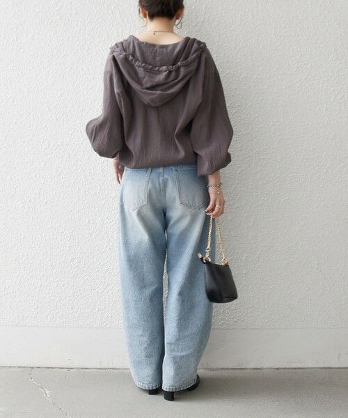 SHIPS / シップス シャツ・ブラウス | 《予約》SHIPS any:〈洗濯機可能〉楊柳 シアー ドロスト フード ブラウス | 詳細15