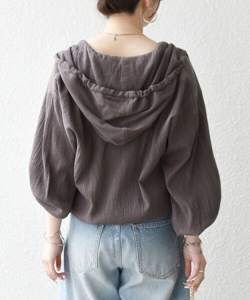 SHIPS / シップス シャツ・ブラウス | 《予約》SHIPS any:〈洗濯機可能〉楊柳 シアー ドロスト フード ブラウス | 詳細20