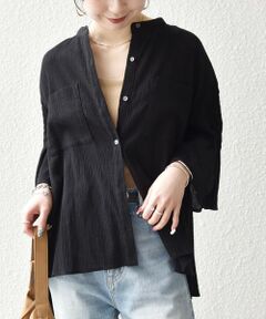 SHIPS / シップス シャツ・ブラウス | 《予約》SHIPS any:〈洗濯機可能〉楊柳 シアー バンド カラー フレア シャツ