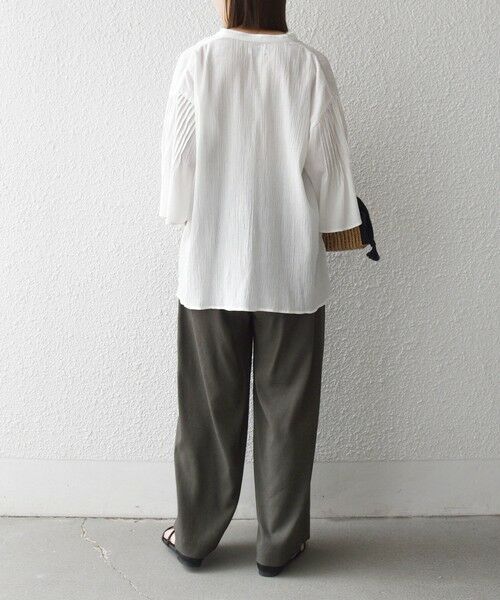 SHIPS / シップス シャツ・ブラウス | 《予約》SHIPS any:〈洗濯機可能〉楊柳 シアー バンド カラー フレア シャツ | 詳細2