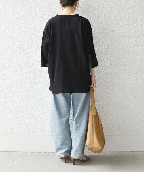 SHIPS / シップス シャツ・ブラウス | 《予約》SHIPS any:〈洗濯機可能〉楊柳 シアー バンド カラー フレア シャツ | 詳細14