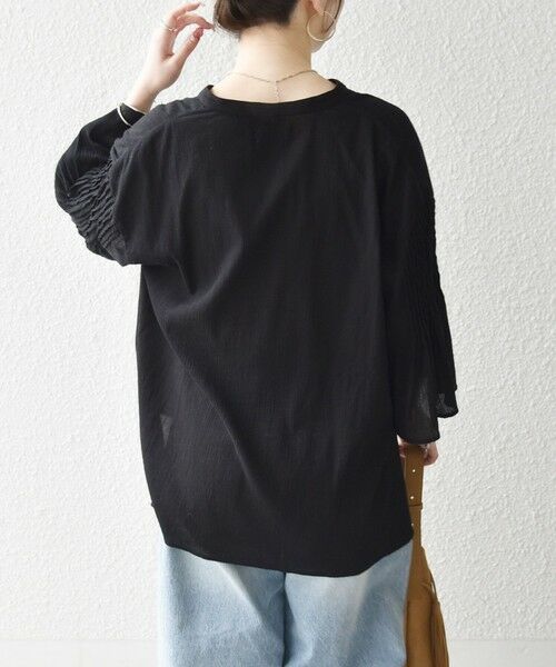 SHIPS / シップス シャツ・ブラウス | 《予約》SHIPS any:〈洗濯機可能〉楊柳 シアー バンド カラー フレア シャツ | 詳細18