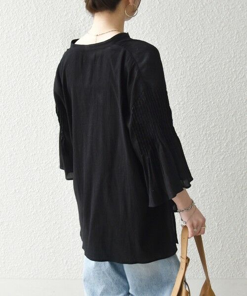 SHIPS / シップス シャツ・ブラウス | 《予約》SHIPS any:〈洗濯機可能〉楊柳 シアー バンド カラー フレア シャツ | 詳細19