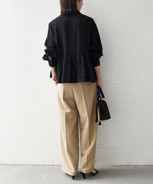 SHIPS / シップス シャツ・ブラウス | 《予約》SHIPS any:〈手洗い可能〉シアー チェック レギュラーカラー ペプラム シャツ | 詳細2