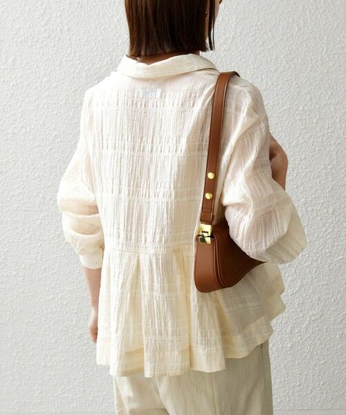 SHIPS / シップス シャツ・ブラウス | 《予約》SHIPS any:〈手洗い可能〉シアー チェック レギュラーカラー ペプラム シャツ | 詳細14