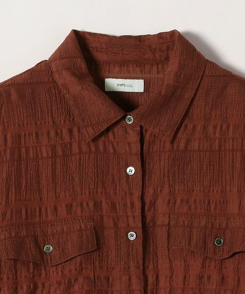 SHIPS / シップス シャツ・ブラウス | 《予約》SHIPS any:〈手洗い可能〉シアー チェック レギュラーカラー ペプラム シャツ | 詳細27