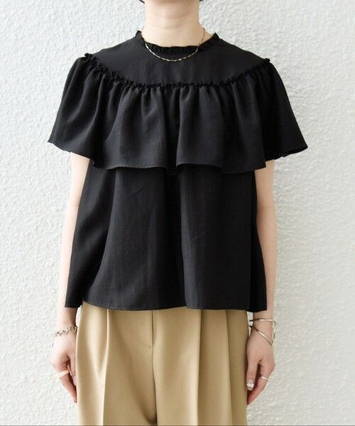 SHIPS / シップス シャツ・ブラウス | 《予約》SHIPS any:〈洗濯機可能〉グロッシー ラッフル フリル ギャザー ブラウス | 詳細12