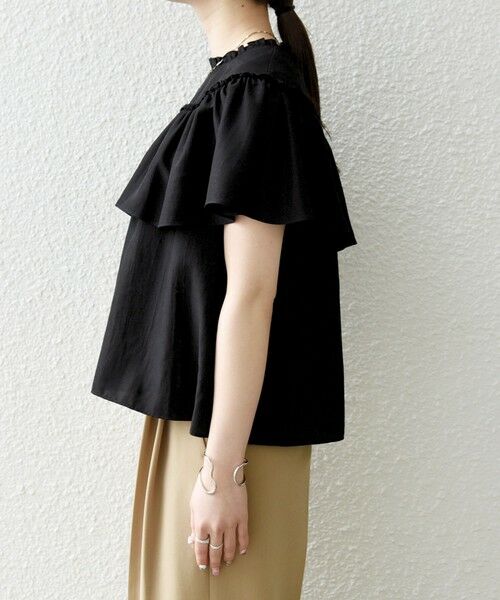 SHIPS / シップス シャツ・ブラウス | 《予約》SHIPS any:〈洗濯機可能〉グロッシー ラッフル フリル ギャザー ブラウス | 詳細13