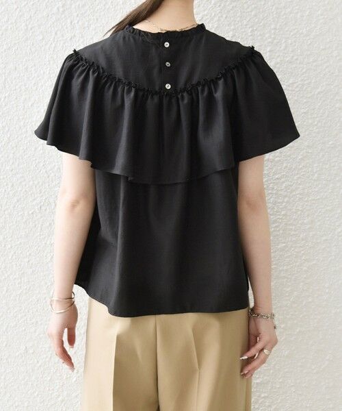 SHIPS / シップス シャツ・ブラウス | 《予約》SHIPS any:〈洗濯機可能〉グロッシー ラッフル フリル ギャザー ブラウス | 詳細14