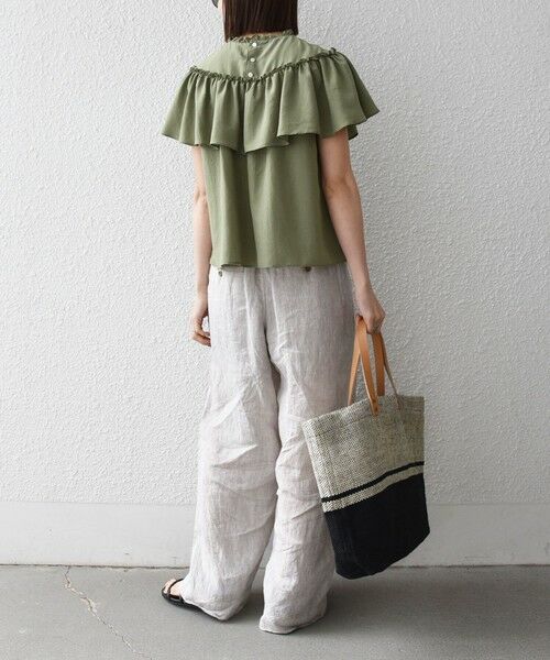 SHIPS / シップス シャツ・ブラウス | 《予約》SHIPS any:〈洗濯機可能〉グロッシー ラッフル フリル ギャザー ブラウス | 詳細16