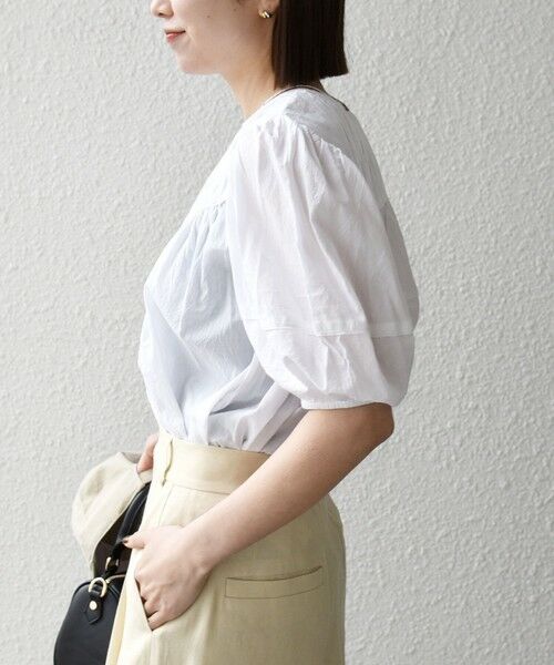 SHIPS / シップス シャツ・ブラウス | 《予約》SHIPS any:〈洗濯機可能〉キャンブリック ギャザー ヨーク パフスリーブ ブラウス | 詳細6