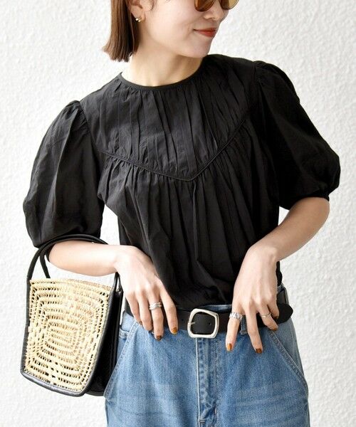 SHIPS / シップス シャツ・ブラウス | 《予約》SHIPS any:〈洗濯機可能〉キャンブリック ギャザー ヨーク パフスリーブ ブラウス | 詳細14