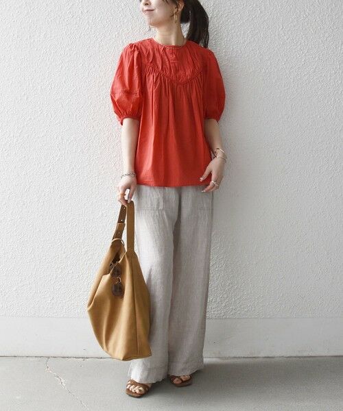 SHIPS / シップス シャツ・ブラウス | 《予約》SHIPS any:〈洗濯機可能〉キャンブリック ギャザー ヨーク パフスリーブ ブラウス | 詳細21