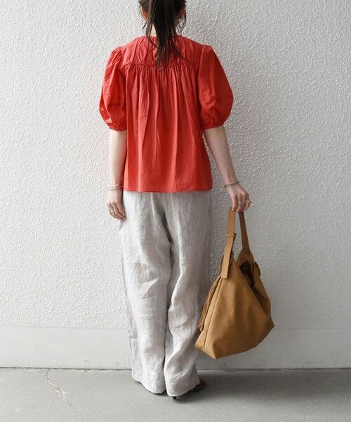 SHIPS / シップス シャツ・ブラウス | 《予約》SHIPS any:〈洗濯機可能〉キャンブリック ギャザー ヨーク パフスリーブ ブラウス | 詳細22