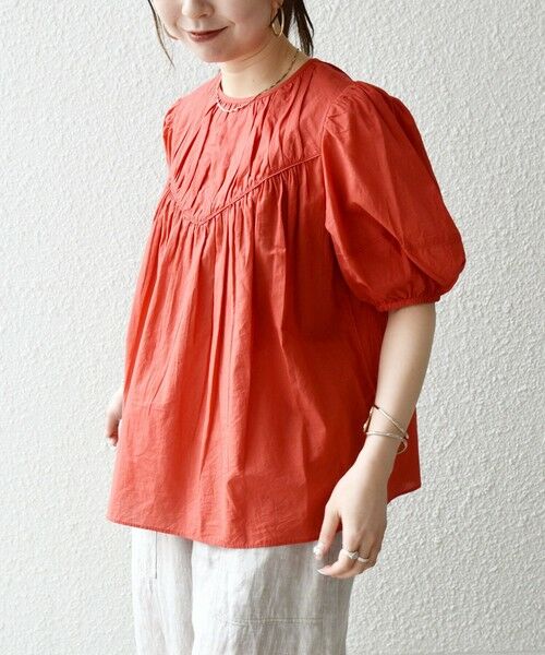 SHIPS / シップス シャツ・ブラウス | 《予約》SHIPS any:〈洗濯機可能〉キャンブリック ギャザー ヨーク パフスリーブ ブラウス | 詳細23