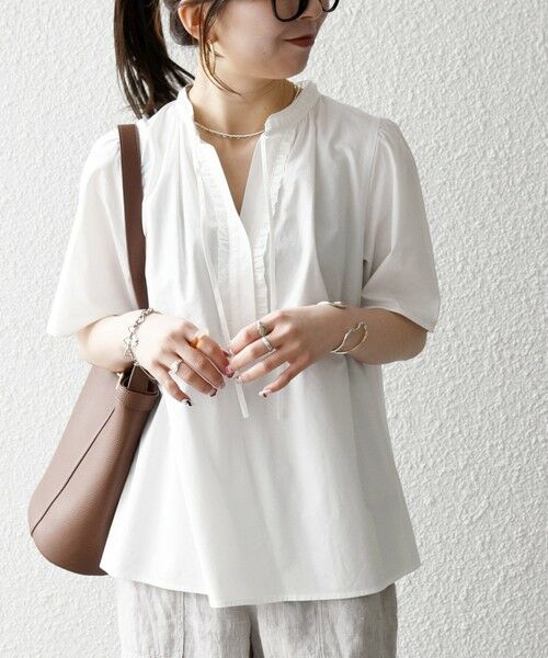 SHIPS / シップス シャツ・ブラウス | 《予約》SHIPS any:〈洗濯機可能〉タイプライター フリル スキッパー パフ ブラウス | 詳細3