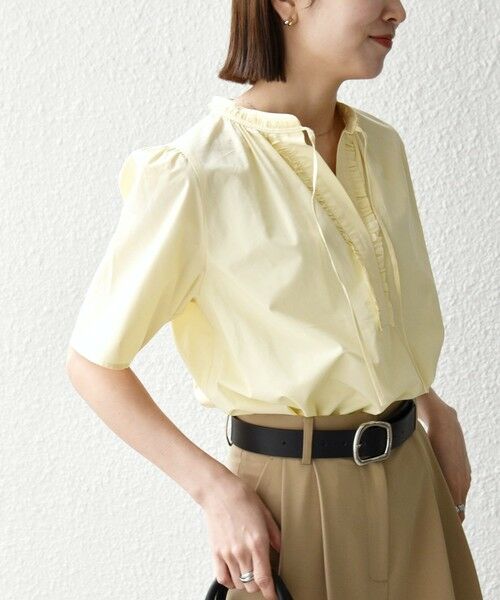 SHIPS / シップス シャツ・ブラウス | 《予約》SHIPS any:〈洗濯機可能〉タイプライター フリル スキッパー パフ ブラウス | 詳細15