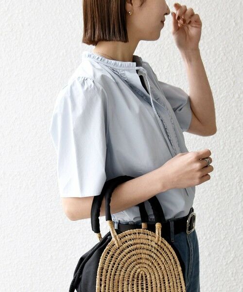 SHIPS / シップス シャツ・ブラウス | 《予約》SHIPS any:〈洗濯機可能〉タイプライター フリル スキッパー パフ ブラウス | 詳細26