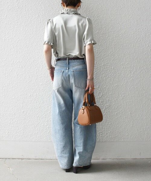 SHIPS / シップス シャツ・ブラウス | 《予約》SHIPS any:〈洗濯機可能〉サテン フリル カラー リボン シャツ ブラウス 26SS | 詳細2