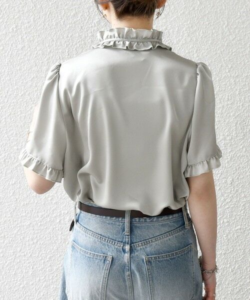 SHIPS / シップス シャツ・ブラウス | 《予約》SHIPS any:〈洗濯機可能〉サテン フリル カラー リボン シャツ ブラウス 26SS | 詳細6