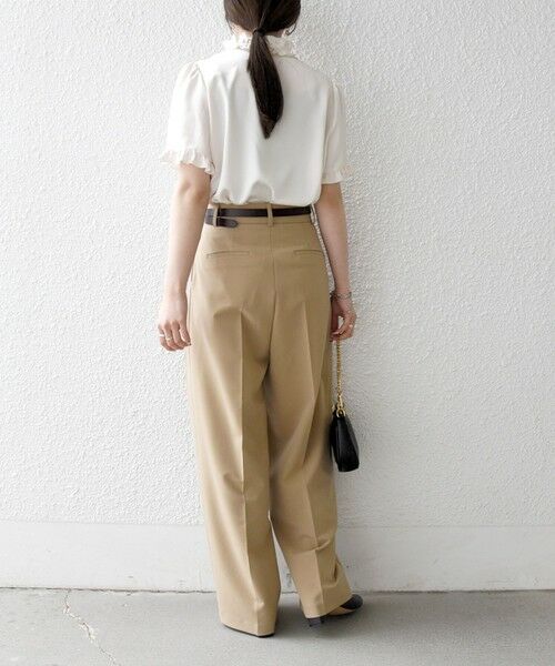 SHIPS / シップス シャツ・ブラウス | 《予約》SHIPS any:〈洗濯機可能〉サテン フリル カラー リボン シャツ ブラウス 26SS | 詳細10