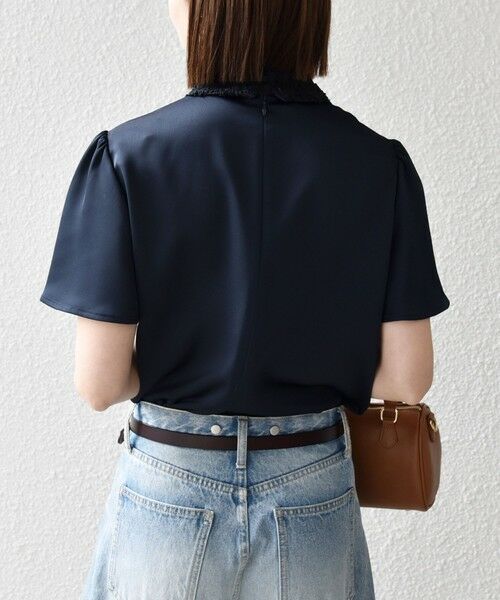 SHIPS / シップス シャツ・ブラウス | 《予約》SHIPS any:〈洗濯機可能〉サテン レースカラー ブラウス 26SS | 詳細23