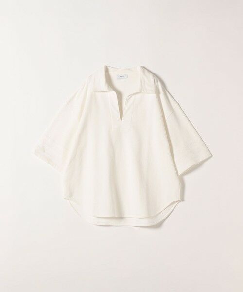 SHIPS / シップス カットソー | 《予約》SHIPS any:〈洗濯機可能〉インレイ 襟付き スキッパー ハーフスリーブ プルオーバー | 詳細7