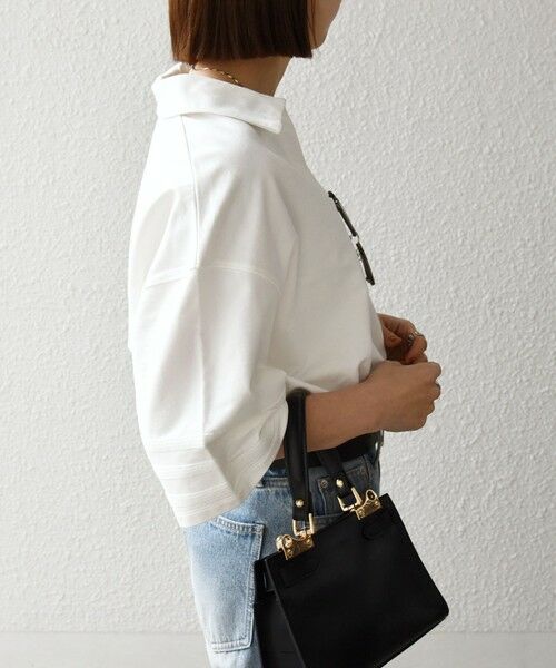 SHIPS / シップス カットソー | 《予約》SHIPS any:〈洗濯機可能〉インレイ 襟付き スキッパー ハーフスリーブ プルオーバー | 詳細5