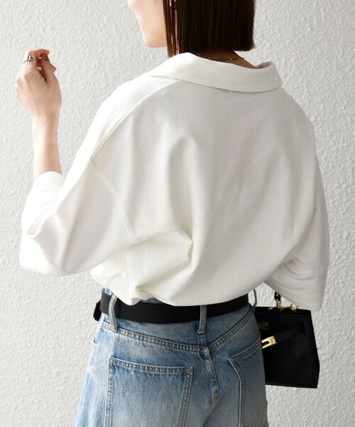 SHIPS / シップス カットソー | 《予約》SHIPS any:〈洗濯機可能〉インレイ 襟付き スキッパー ハーフスリーブ プルオーバー | 詳細6