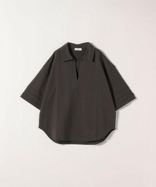 SHIPS / シップス カットソー | 《予約》SHIPS any:〈洗濯機可能〉インレイ 襟付き スキッパー ハーフスリーブ プルオーバー | 詳細16