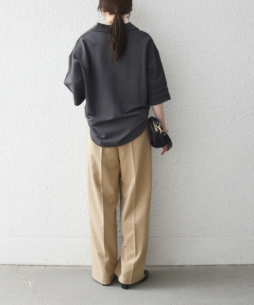 SHIPS / シップス カットソー | 《予約》SHIPS any:〈洗濯機可能〉インレイ 襟付き スキッパー ハーフスリーブ プルオーバー | 詳細10