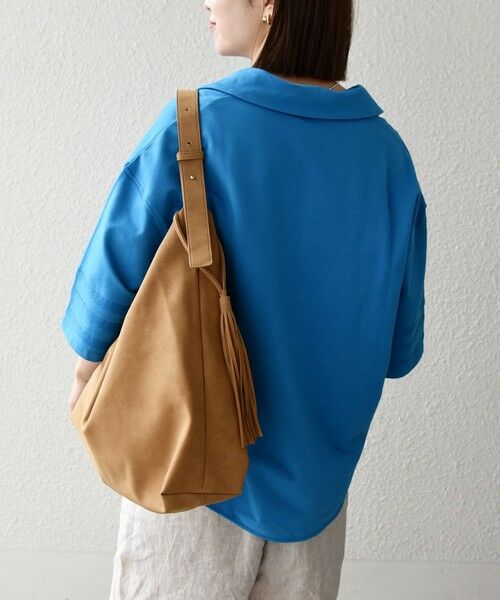 SHIPS / シップス カットソー | 《予約》SHIPS any:〈洗濯機可能〉インレイ 襟付き スキッパー ハーフスリーブ プルオーバー | 詳細29