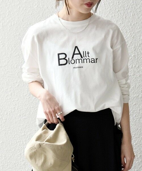 SHIPS / シップス Tシャツ | 《予約》【SHIPS any別注】MONMIMI:〈洗濯機可能〉ロゴ プリント ロンTEE 26SS | 詳細4