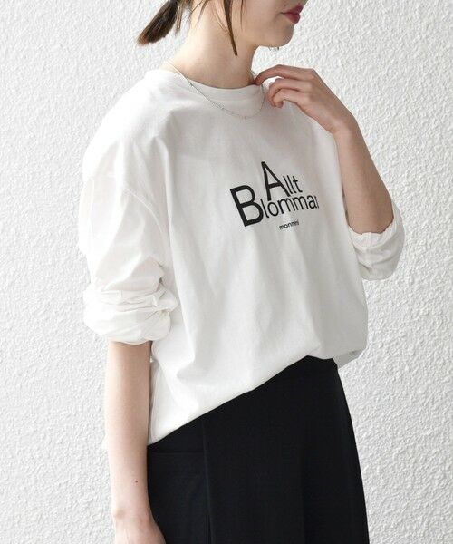 SHIPS / シップス Tシャツ | 《予約》【SHIPS any別注】MONMIMI:〈洗濯機可能〉ロゴ プリント ロンTEE 26SS | 詳細5