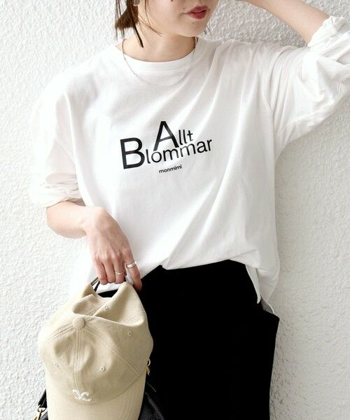 SHIPS / シップス Tシャツ | 《予約》【SHIPS any別注】MONMIMI:〈洗濯機可能〉ロゴ プリント ロンTEE 26SS | 詳細8