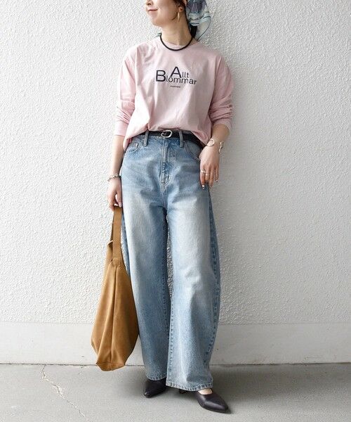 SHIPS / シップス Tシャツ | 《予約》【SHIPS any別注】MONMIMI:〈洗濯機可能〉ロゴ プリント ロンTEE 26SS | 詳細9