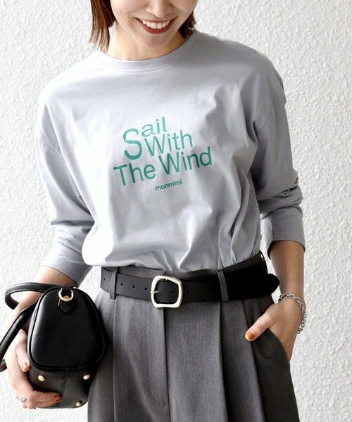 SHIPS / シップス Tシャツ | 《予約》【SHIPS any別注】MONMIMI:〈洗濯機可能〉ロゴ プリント ロンTEE 26SS | 詳細18