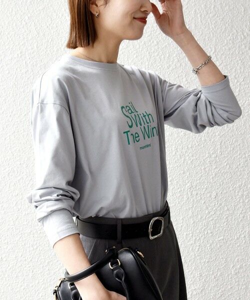 SHIPS / シップス Tシャツ | 《予約》【SHIPS any別注】MONMIMI:〈洗濯機可能〉ロゴ プリント ロンTEE 26SS | 詳細19