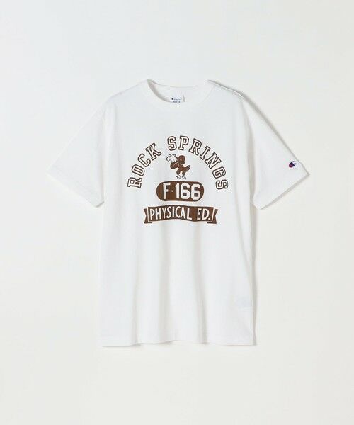 SHIPS / シップス Tシャツ | Champion:〈洗濯機可能〉グラフィック ロゴ ショート スリーブ TEE（ホワイト系その他）