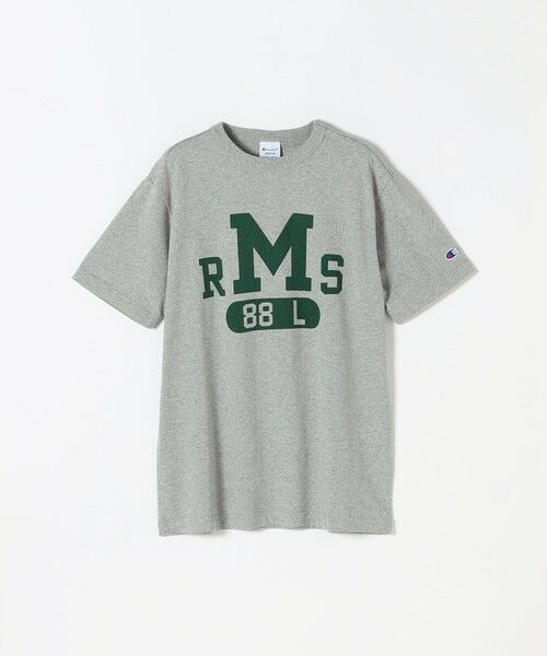 SHIPS / シップス Tシャツ | Champion:〈洗濯機可能〉グラフィック ロゴ ショート スリーブ TEE（ライトグレー）