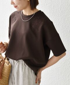 SHIPS / シップス Tシャツ | 《予約》SHIPS any:〈洗濯機可能〉エンブロイダリー ショートスリーブ プルオーバー