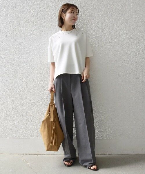 SHIPS / シップス Tシャツ | 《予約》SHIPS any:〈洗濯機可能〉エンブロイダリー ショートスリーブ プルオーバー | 詳細1