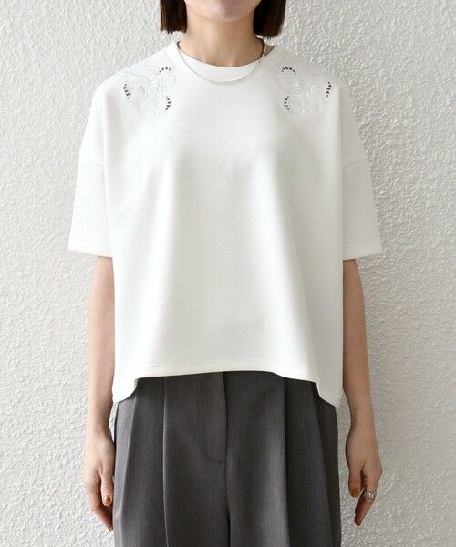 SHIPS / シップス Tシャツ | 《予約》SHIPS any:〈洗濯機可能〉エンブロイダリー ショートスリーブ プルオーバー | 詳細9