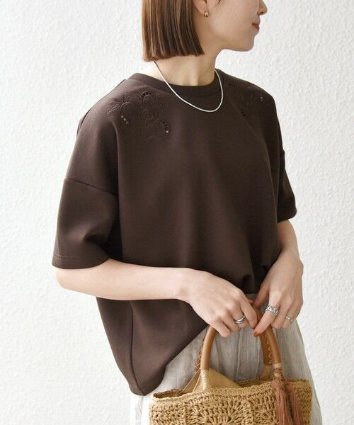 SHIPS / シップス Tシャツ | 《予約》SHIPS any:〈洗濯機可能〉エンブロイダリー ショートスリーブ プルオーバー | 詳細16