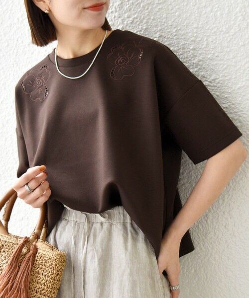 SHIPS / シップス Tシャツ | 《予約》SHIPS any:〈洗濯機可能〉エンブロイダリー ショートスリーブ プルオーバー | 詳細18