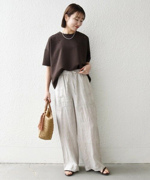 SHIPS / シップス Tシャツ | 《予約》SHIPS any:〈洗濯機可能〉エンブロイダリー ショートスリーブ プルオーバー | 詳細13