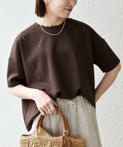 SHIPS / シップス Tシャツ | 《予約》SHIPS any:〈洗濯機可能〉エンブロイダリー ショートスリーブ プルオーバー | 詳細15