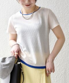 SHIPS / シップス Tシャツ | 《予約》SHIPS any:〈手洗い可能〉レイヤード シアー ワッフル TEE