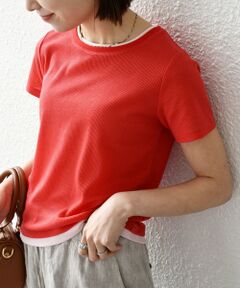 SHIPS / シップス Tシャツ | 《予約》SHIPS any:〈手洗い可能〉レイヤード シアー ワッフル TEE