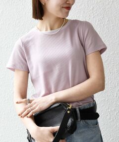 SHIPS / シップス Tシャツ | 《予約》SHIPS any:〈手洗い可能〉レイヤード シアー ワッフル TEE